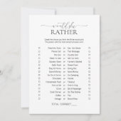 シンプル ミニマル どっちがいい？ ブライダルシャワー ゲーム 招待状 (正面)