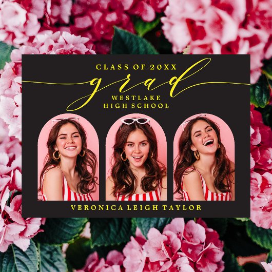 シンプル ミニマル アーチ カリグラフィー グラデーション 誘導案内 招待状