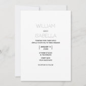 シンプル ミニマル ウェディング インビテーション カード (正面)