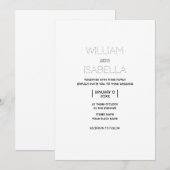 シンプル ミニマル ウェディング インビテーション カード (正面/裏面)
