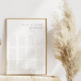 シンプル ミニマル ウェディング 席次表 ポスター