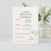 シンプル ミニマル ウェディング 詳細カード エンクロージャーカード (スタンド正面)