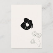 シンプル ミニマル ウェディング 詳細カード エンクロージャーカード (裏面)