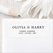 シンプル ミニマル ウェディング 返信住所ラベル ラベル (インサイチュ)