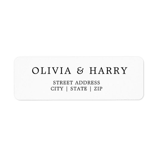 シンプル ミニマル ウェディング 返信住所ラベル ラベル (正面)