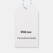 シンプル ミニマル エレガント オーダーメイド ハッピーバースデー ギフトタグ (裏面)