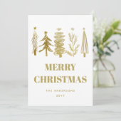 シンプル ミニマル エレガント ゴールド クリスマス ツリー (スタンド正面)