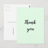 シンプル ミニマル エレガント 感謝 エレガント オーダーメイド ポストカード (正面/裏面)
