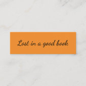 シンプル ミニマル オレンジ ティール マーケティング カード ブックマーク (正面)