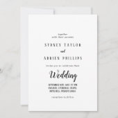 シンプル ミニマル カジュアル ウェディング 招待状 (正面)