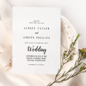 シンプル ミニマル カジュアル ウェディング 招待状