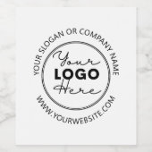 シンプル ミニマル カスタムロゴ＆テキスト ビジネス カンパニー ワインラベル (シングルラベル)