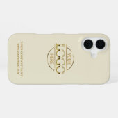 シンプル ミニマル カスタム ビジネス 会社 ロゴ iPhone 16ケース (裏面横)
