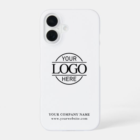 シンプル ミニマル カスタム ビジネス 会社 ロゴ iPhone 16ケース (裏面)