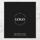 シンプル ミニマル カスタム ロゴ＆テキスト ビジネス カンパニー ワインラベル (シングルラベル)