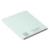 シンプル ミニマル カスタム ロゴ & テキスト プロモーション ノートパッド (アングル)