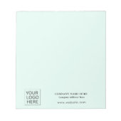 シンプル ミニマル カスタム ロゴ & テキスト プロモーション ノートパッド (正面)