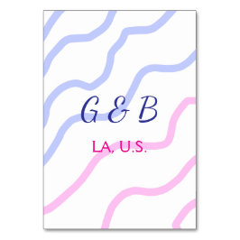 シンプル ミニマル カップル名 都市名 テキストを追加 テーブルナンバー