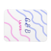 シンプル ミニマル カップル名 都市名 テキストを追加 マグネット (横)