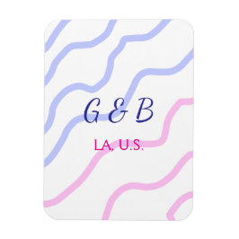 シンプル ミニマル カップル名 都市名 テキストを追加 マグネット