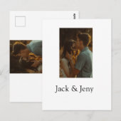 シンプル ミニマル カラフル 名前 写真 テキスト カスタム ポストカード (正面/裏面)