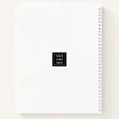 シンプル ミニマル カラー名 | ロゴ & テキストをカスタマイズ ノートブック (裏面)