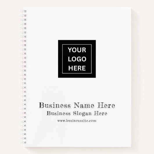 シンプル ミニマル カラー名 | ロゴ & テキストをカスタマイズ ノートブック (正面)