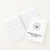 シンプル ミニマル カラー 名前 | カスタム ロゴ & テキスト ノートブック (内部)