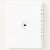 シンプル ミニマル カラー 名前 | カスタム ロゴ & テキスト ノートブック (裏面)