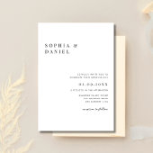 シンプル ミニマル クラシック ブラック ホワイト ブジェット ウェディング 招待状