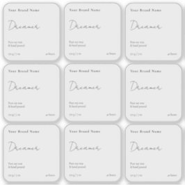 シンプル ミニマル クリア キャンドル スクエア ステッカー シール