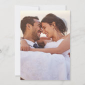 シンプル ミニマル|ゴールド フォト レセプション フレーム 招待状 (裏面)