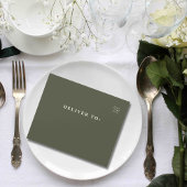 シンプル ミニマル サイズ オリーブグリーン アイボリー QRコード オールインワン招待状