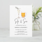 シンプル ミニマル シップ＆シー ハウスウォーミング 招待状 (スタンド正面)