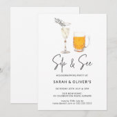 シンプル ミニマル シップ＆シー ハウスウォーミング 招待状 (正面/裏面)