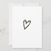 シンプル ミニマル スクリプト カリグラフィー ウェディング 招待状 (裏面)