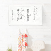 シンプル ミニマル スクリプト ブライダル シャワー ウェルカム 横断幕 (インサイチュ)