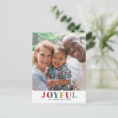 シンプル ミニマル テクニカラー ジューシー フォト ポストカード (スタンド正面)