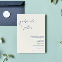 シンプル ミニマル ネイビーブルー モダンウェディング