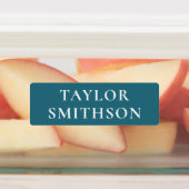 シンプル ミニマル パウダー ブルー あなたの名前 学校 ラベル (貼付)