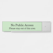 シンプル& ミニマル "パブリックアクセスなし"ドアサイン サインプレート (正面)