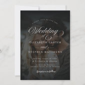 シンプル ミニマル フォト ウェディング 招待状 (正面)