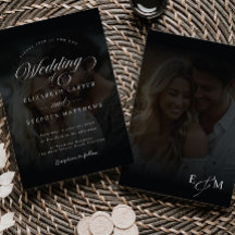 シンプル ミニマル フォト ウェディング 招待状