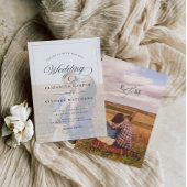 シンプル ミニマル フォト ウェディング 招待状