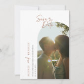 シンプル ミニマル フォト | エレガント ウェディング 招待状 (正面)