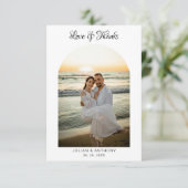 シンプル ミニマル フォト サンキューカード (スタンド正面)