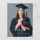 シンプル ミニマル フォト 卒業 ありがとうカード ポストカード (正面)