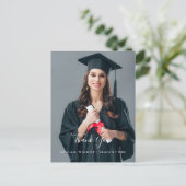 シンプル ミニマル フォト 卒業 ありがとう ポストカード (スタンド正面)