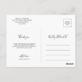 シンプル ミニマル フォト 卒業 ありがとう ポストカード (裏面)