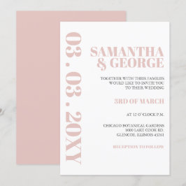 シンプル ミニマル ブッシュ モダン ウェディング 招待状